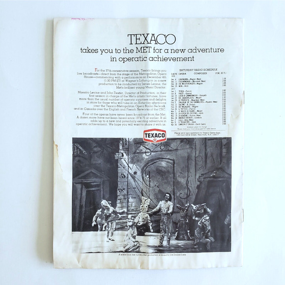 Vintage Opera News The Met In The Parks Program New York City Retro Estate 1976 - Picture 2 of 12